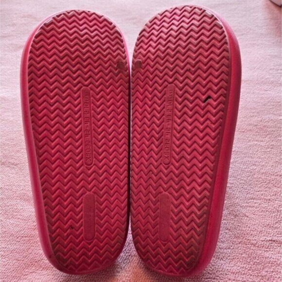 Beach Slides by J/Slides Fuchsia/Red Eva Squish - Picture 2 of 4
